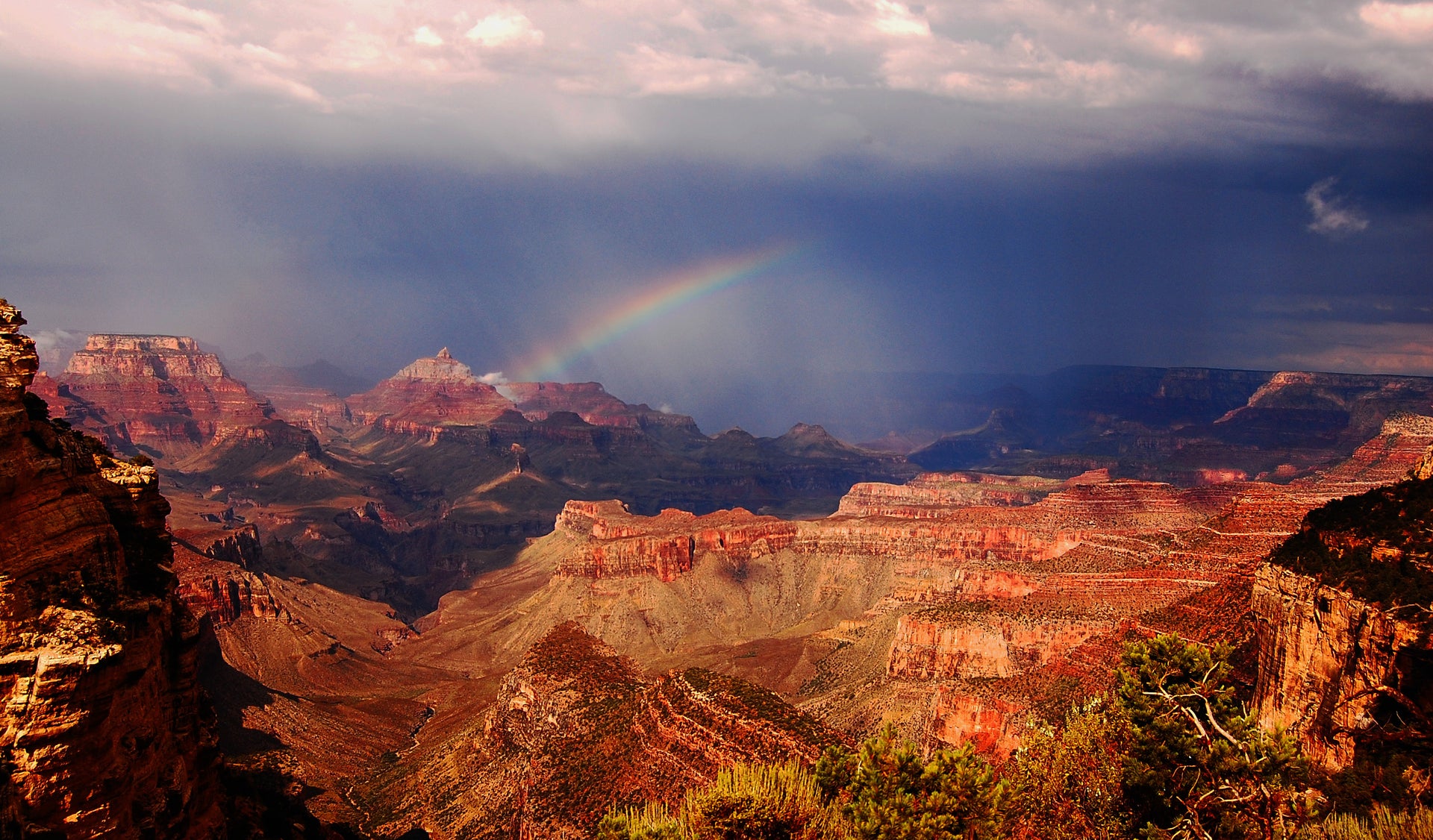 Rainbow over the Grand Canyon - Crosscountrycreations