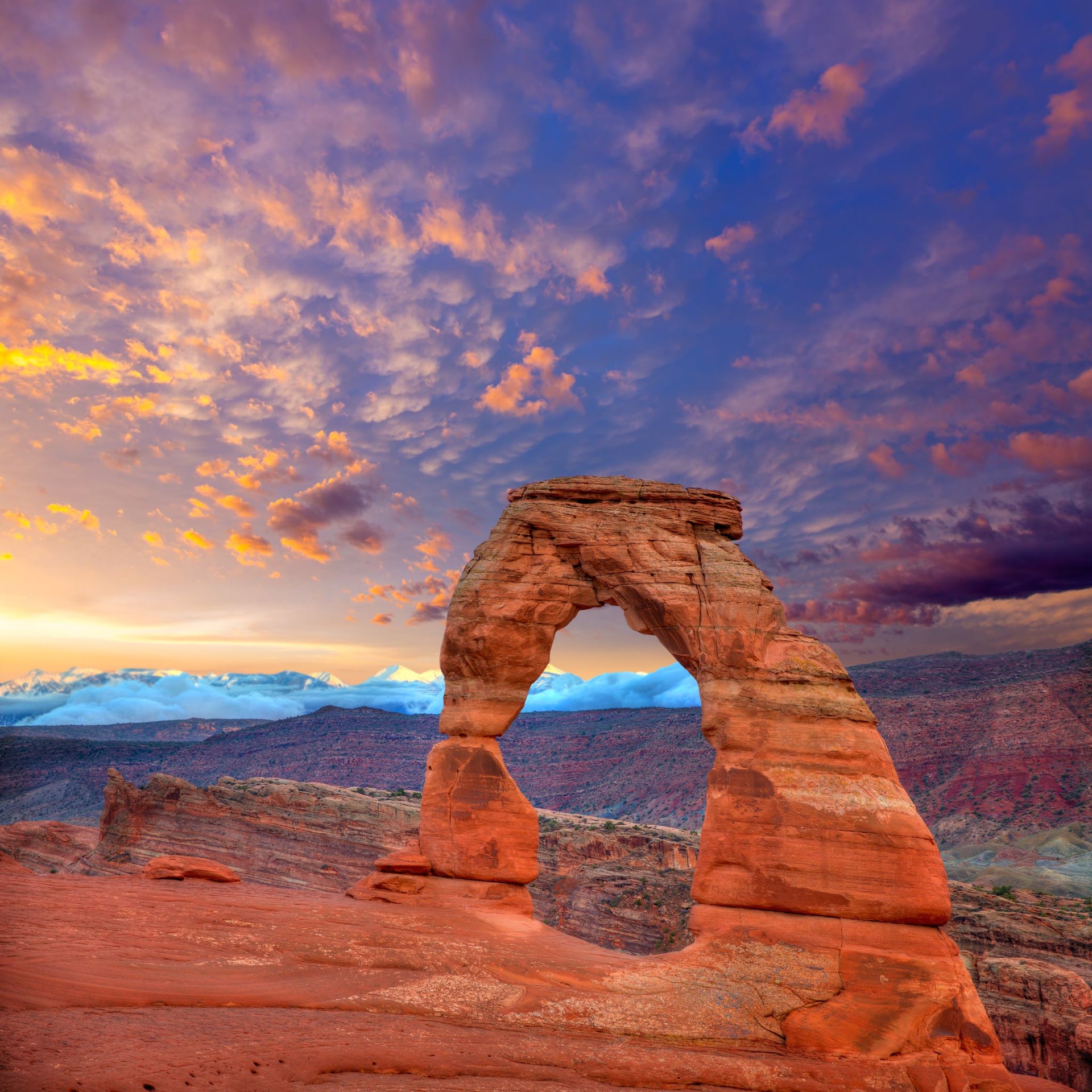 Sunset at Arches National Park - Crosscountrycreations